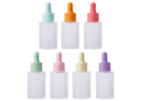Compact 1 Ounce Dropper Bottles Skin Oil Bottles With Multicolored Plastic Cap