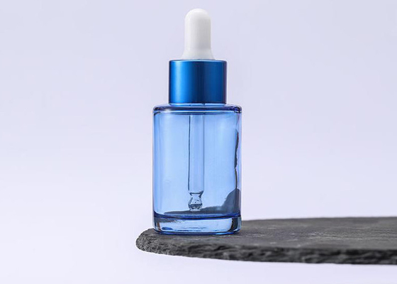 SGS Smooth Neck Blue Glass Dropper Bottle 15ml 10ml Pipette Bottle
