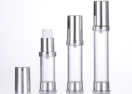 15ml Serum Cosmetic Airless Bottle Luxury 33mm Dia With Spray Dispenser Pump