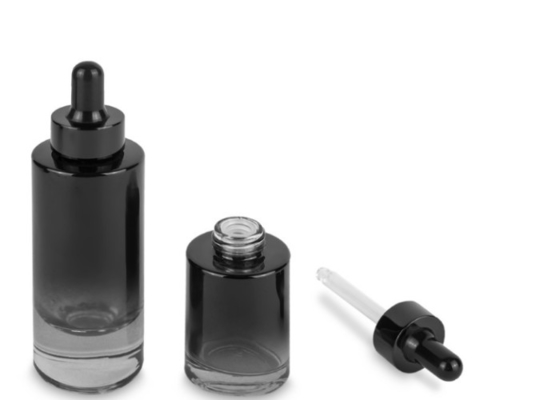 Recyclable 20ml Dropper Bottles , Essential Oil Packaging Bottles Black Anti slip