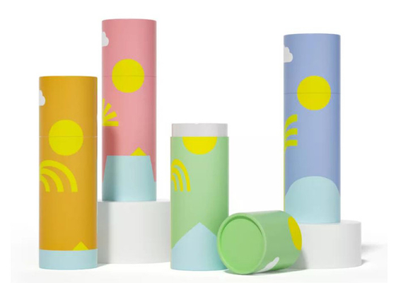 Pantone Color Cardboard Cylinder Packaging Box 3-14cm Dia Custom Skin Care Boxes