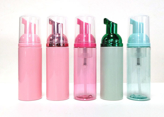 Custom Pink Frosted 60ml Empty Lash Cleanser Bottles mousse pump bottle