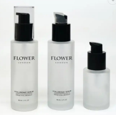 Glass Push Down Skincare Cute Cosmetic Glass Container 150ml
