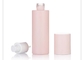 Round Pink 2oz 3oz Custom Glass Cosmetic Bottles Frosted Makeup Pump Bottle