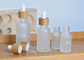 BPA Free Lead Free Round 50ml Glass Dropper Bottles With Bamboo Collar