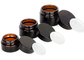ODM OEM 4 Oz  Glass Cosmetic Jars With Lids Amber Lip Balm Jars