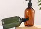 SGS Amber Green 500ml Hand Wash Bottle Plastic Shampoo Bottles With Pump