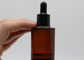 Recyclable 20ml Dropper Bottle , Amber Glass Cosmetic Bottles UV Coating