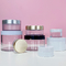 Skincare PET Cosmetic Containers Clear 30g Cream Jar Black Caps