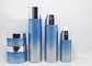 100 Ml Glass Cosmetic Packaging Blue Skincare Lotion Bottle Uv Printing