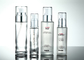 1 Oz Transparent Facial Serum Oil Empty Glass Lotion Bottle With Silver Pump Caps
