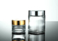 Luxury 1.7 Oz Glass Cosmetic Jar Empty Custom Silk Print Logo Frosted Cream